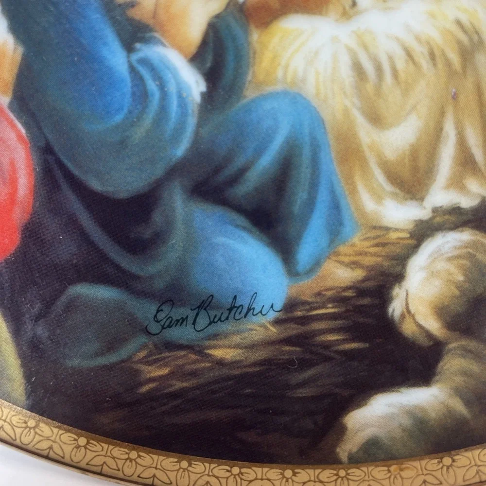 Precious Moments nativity Plate COME LET US ADORE HIM‎ Bible Story Christmas